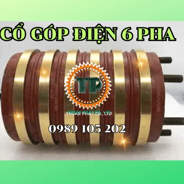 Cổ góp điện 6 pha dạng hở