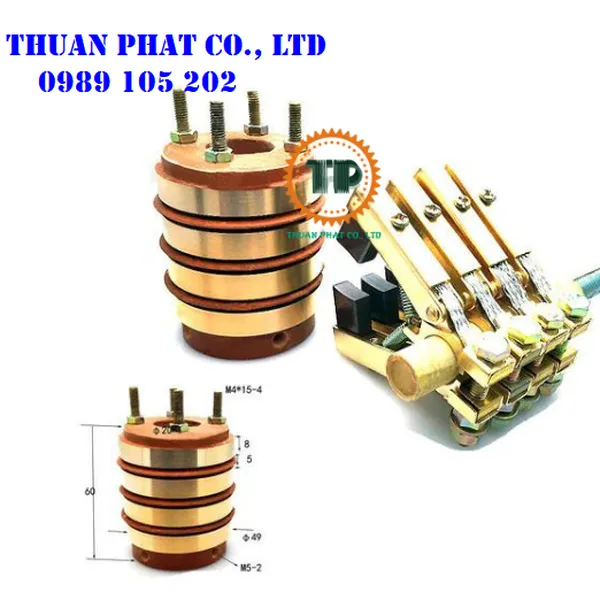 Cổ góp điện 4 pha