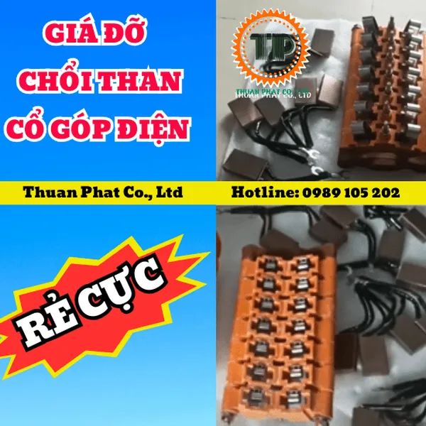 Giá đỡ chổi than cổ góp điện