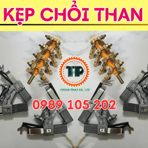 Kẹp chổi than cổ góp điện 