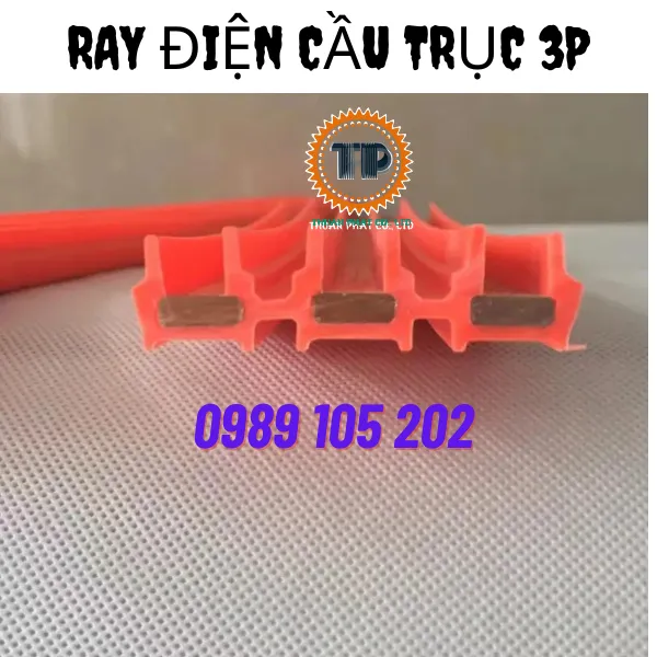 Ray điện cầu trục loại 3 rãnh đồng