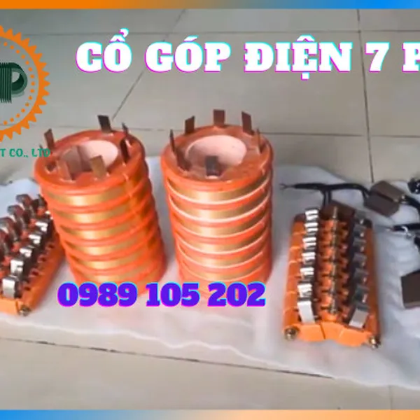 Cổ góp điện 7 vành trượt trục 60mm