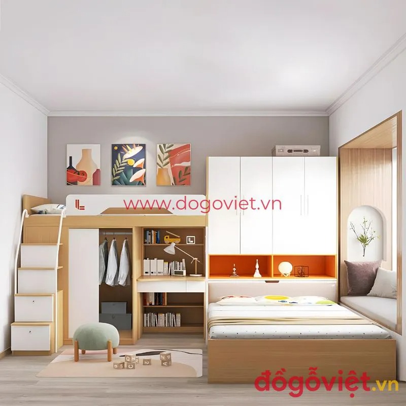 10+ mẫu giường tầng trẻ em giá rẻ hot nhất, thiết kế miễn phí theo yêu cầu