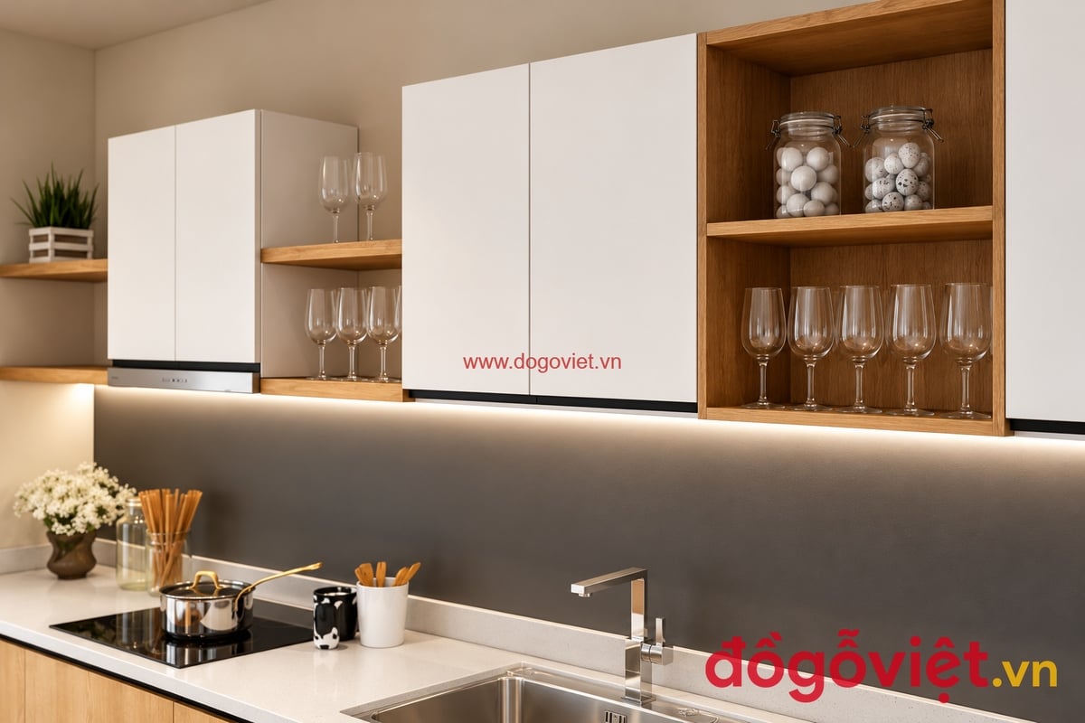 Tủ bếp hình chữ i nhựa WPB Phủ Melamine An Cường Hiện Đại Tủ bếp hình chữ i nhựa WPB Phủ Melamine An Cường Hiện Đại