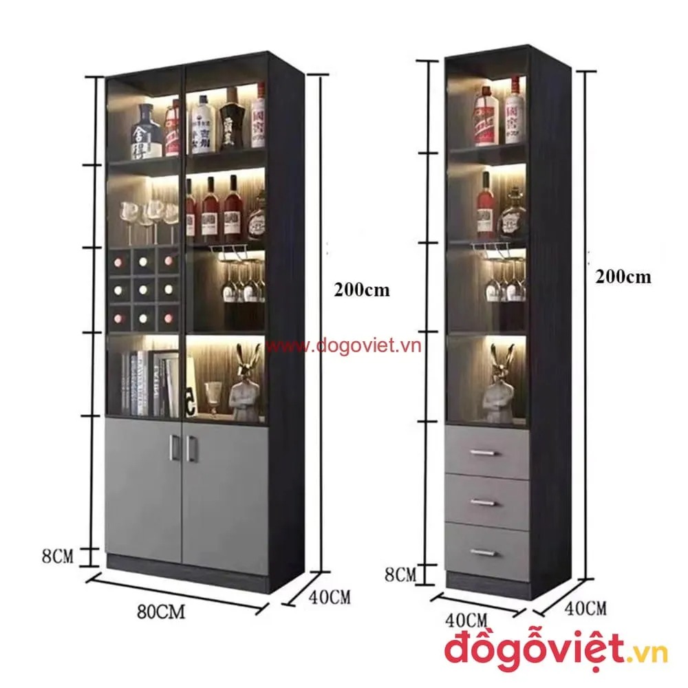 Top mẫu tủ rượu vang mini gỗ được ưa chuộng nhất hiện nay