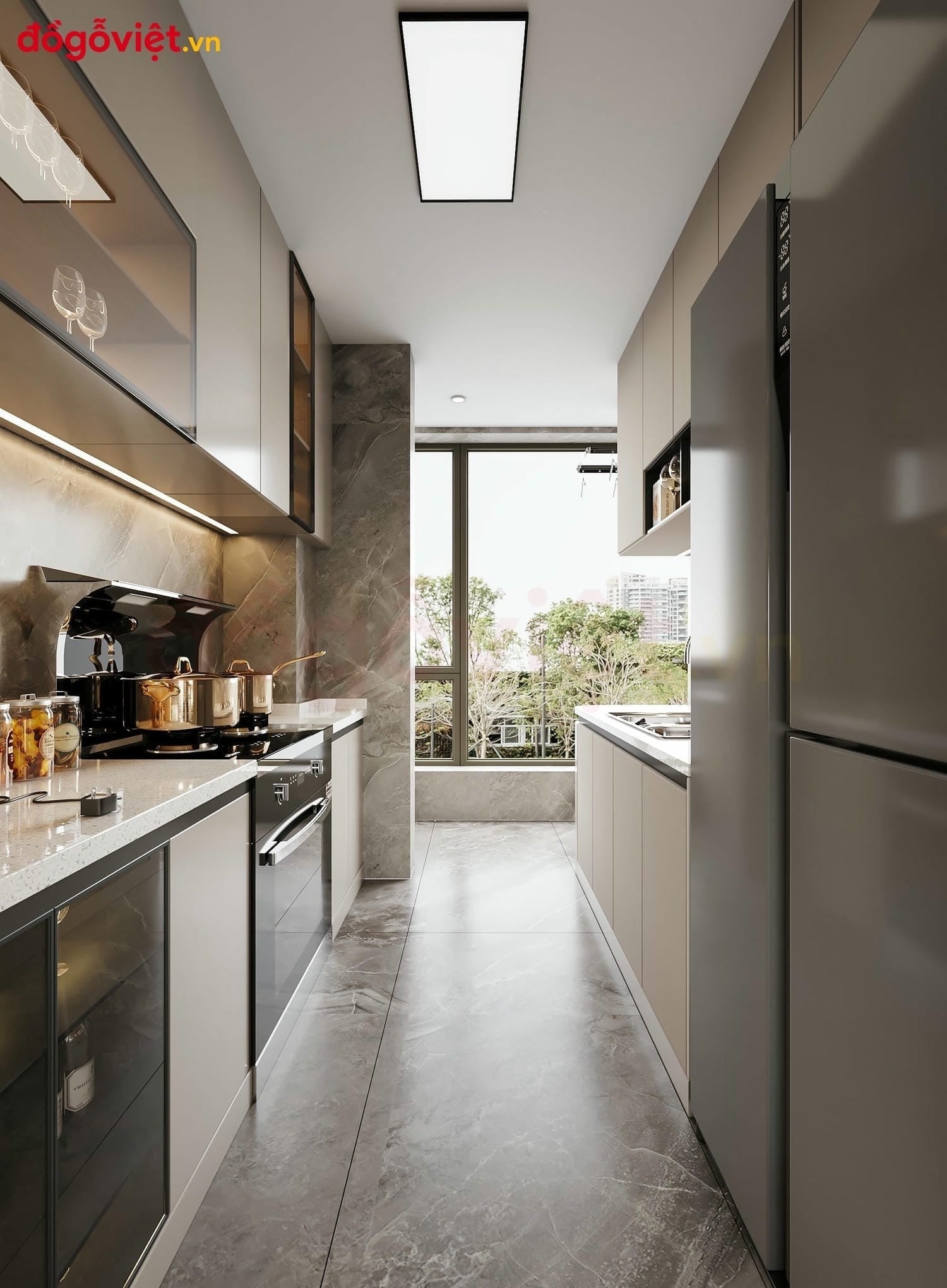 Tủ bếp gỗ MDF phủ Acrylic: ưu nhược điểm, b&aacute;o gi&aacute; v&agrave; mẫu đẹp 2026  