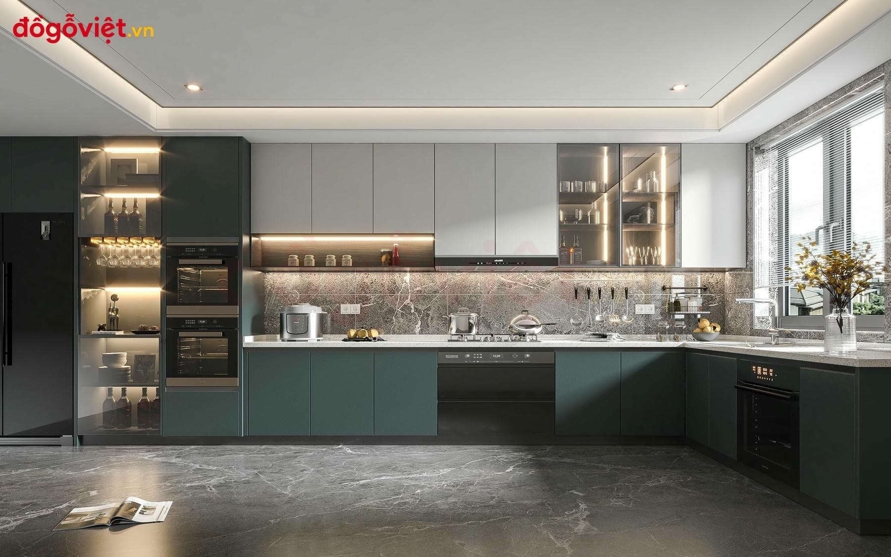 Tủ bếp MDF phủ Acrylic: ưu nhược điểm, b&aacute;o gi&aacute; v&agrave; mẫu đẹp 2026  