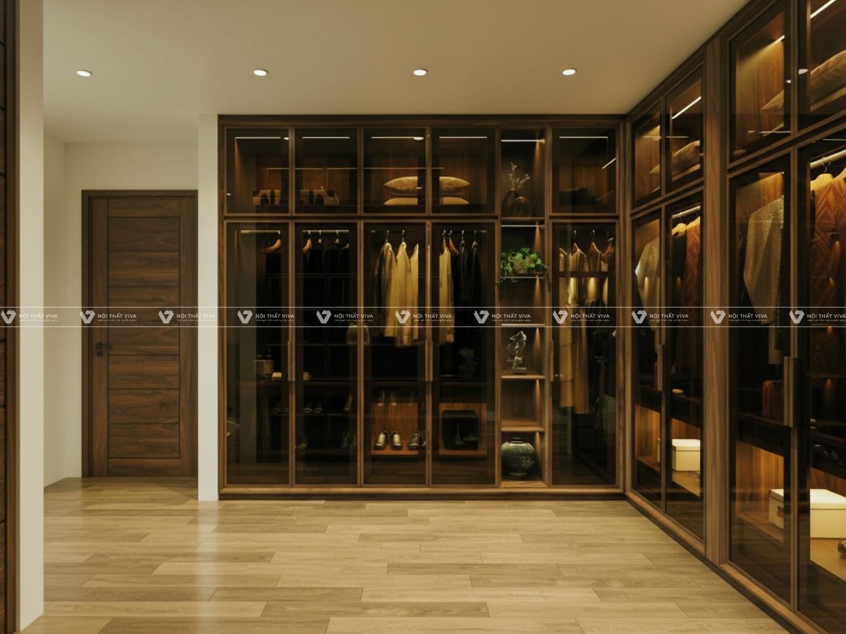 Top 5 mẫu tủ quần áo gỗ cánh kính đẹp xuất sắc, thiết kế bắt trend