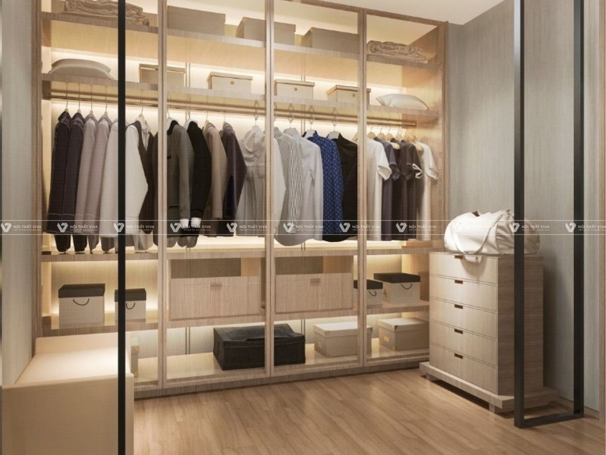 Top 5 mẫu tủ quần áo gỗ cánh kính đẹp xuất sắc, thiết kế bắt trend