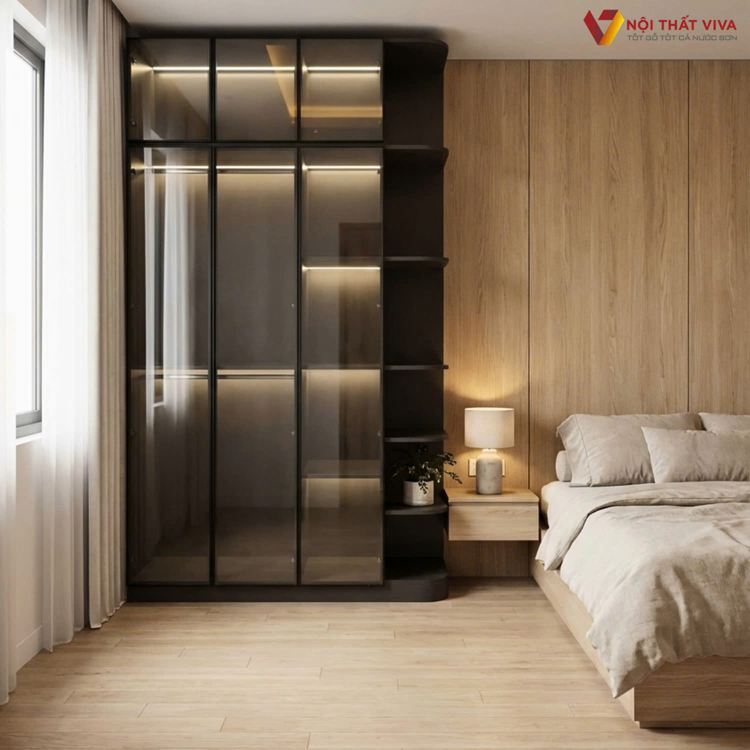 Top 10 mẫu tủ quần áo có kệ góc đẹp, hiện đại, tối ưu không gian nhất