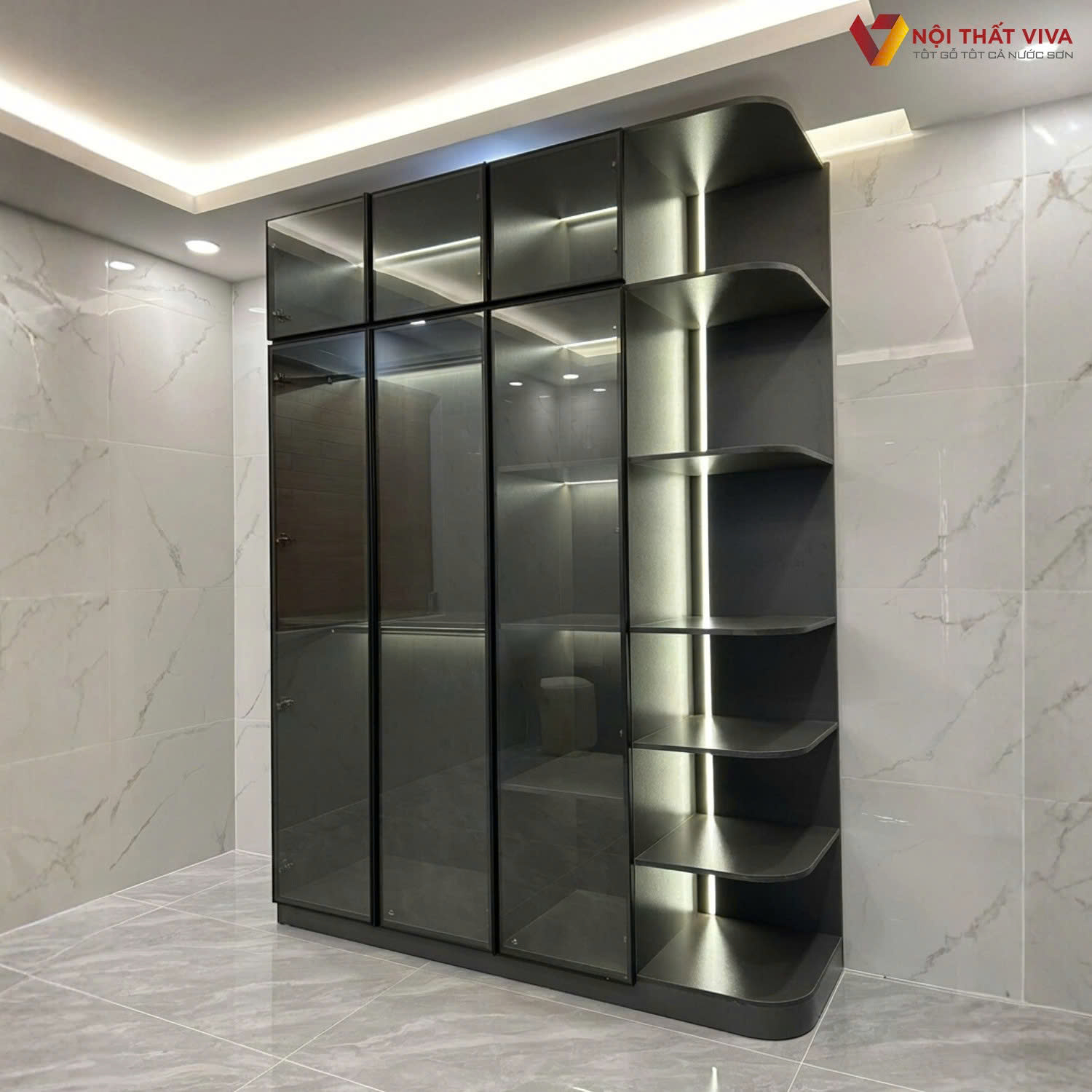 Top 10 mẫu tủ quần áo có kệ góc đẹp, hiện đại, tối ưu không gian nhất