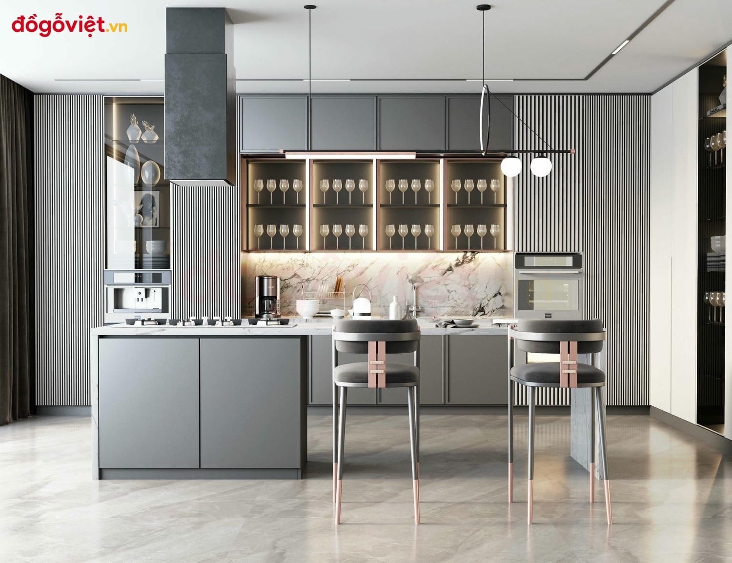 Kh&aacute;m ph&aacute; c&aacute;c d&ograve;ng tủ bếp m&agrave;u ghi x&aacute;m đẹp, cao cấp đ&aacute;ng mua nhất  