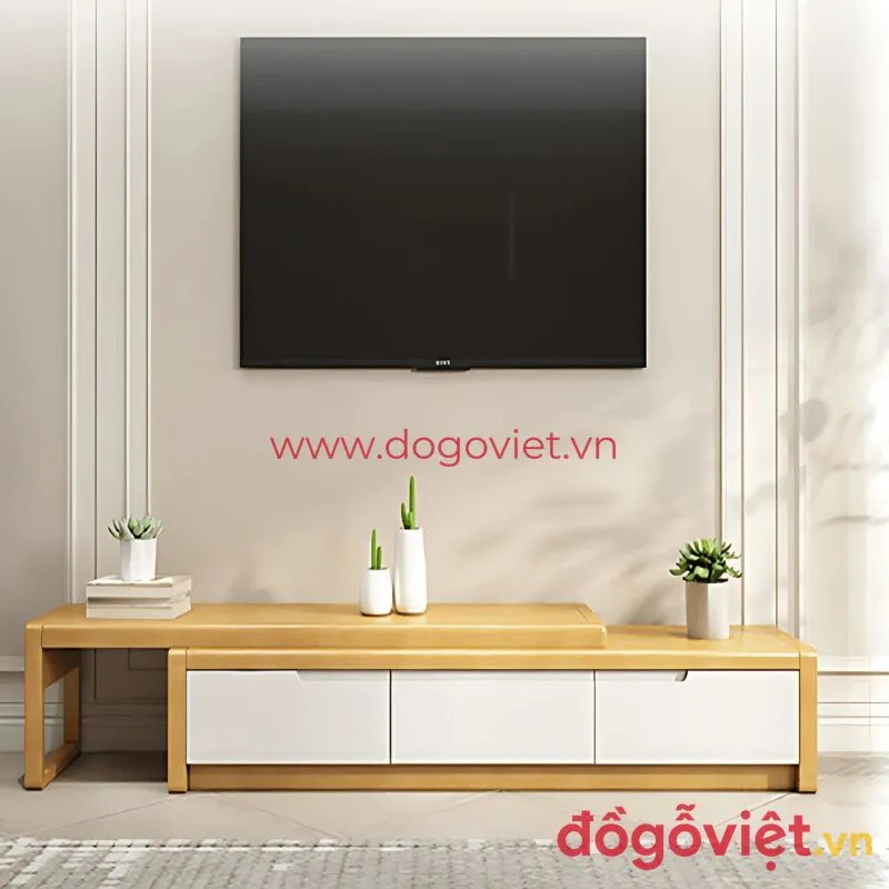 5+ c&aacute;ch trang tr&iacute; kệ tivi ng&agrave;y Tết chuẩn thẩm mỹ nội thất ph&ograve;ng kh&aacute;ch 