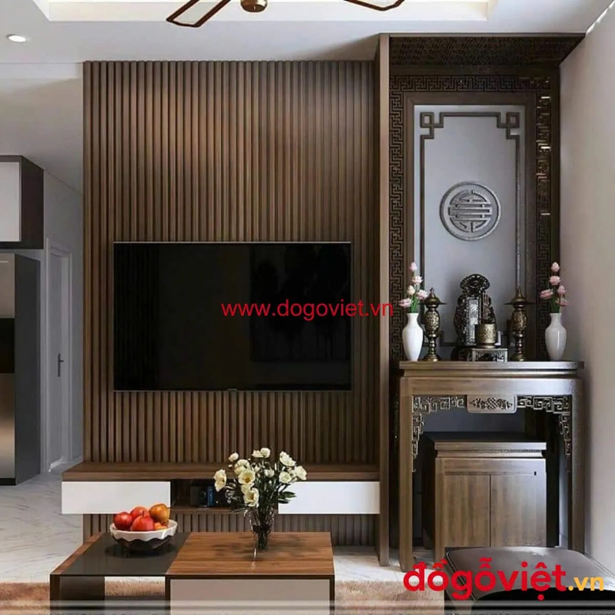 19+ Mẫu vách ngăn phòng thờ đẹp và trang nghiêm, hợp phong thủy 2025