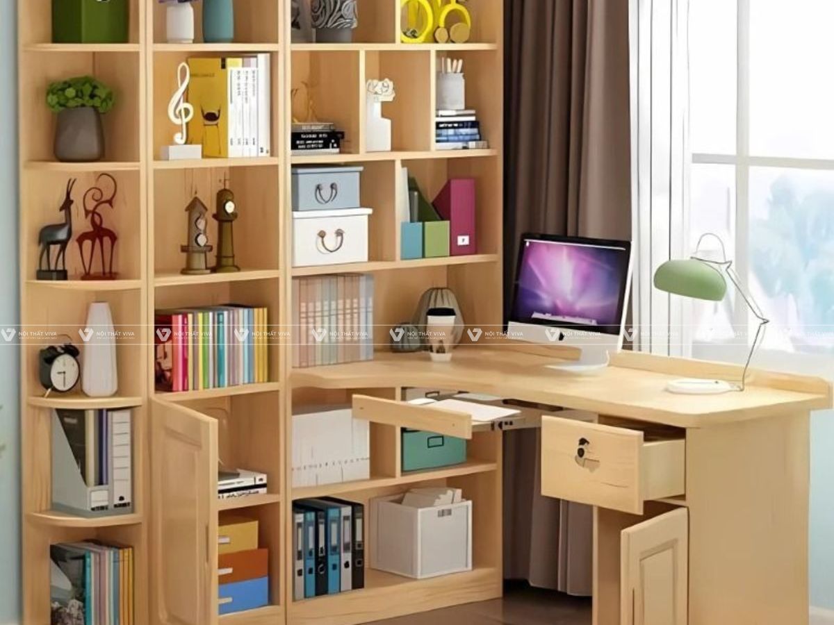 20+ Mẫu bàn học góc tường đẹp, đa năng giúp trẻ học tập hứng thú hơn