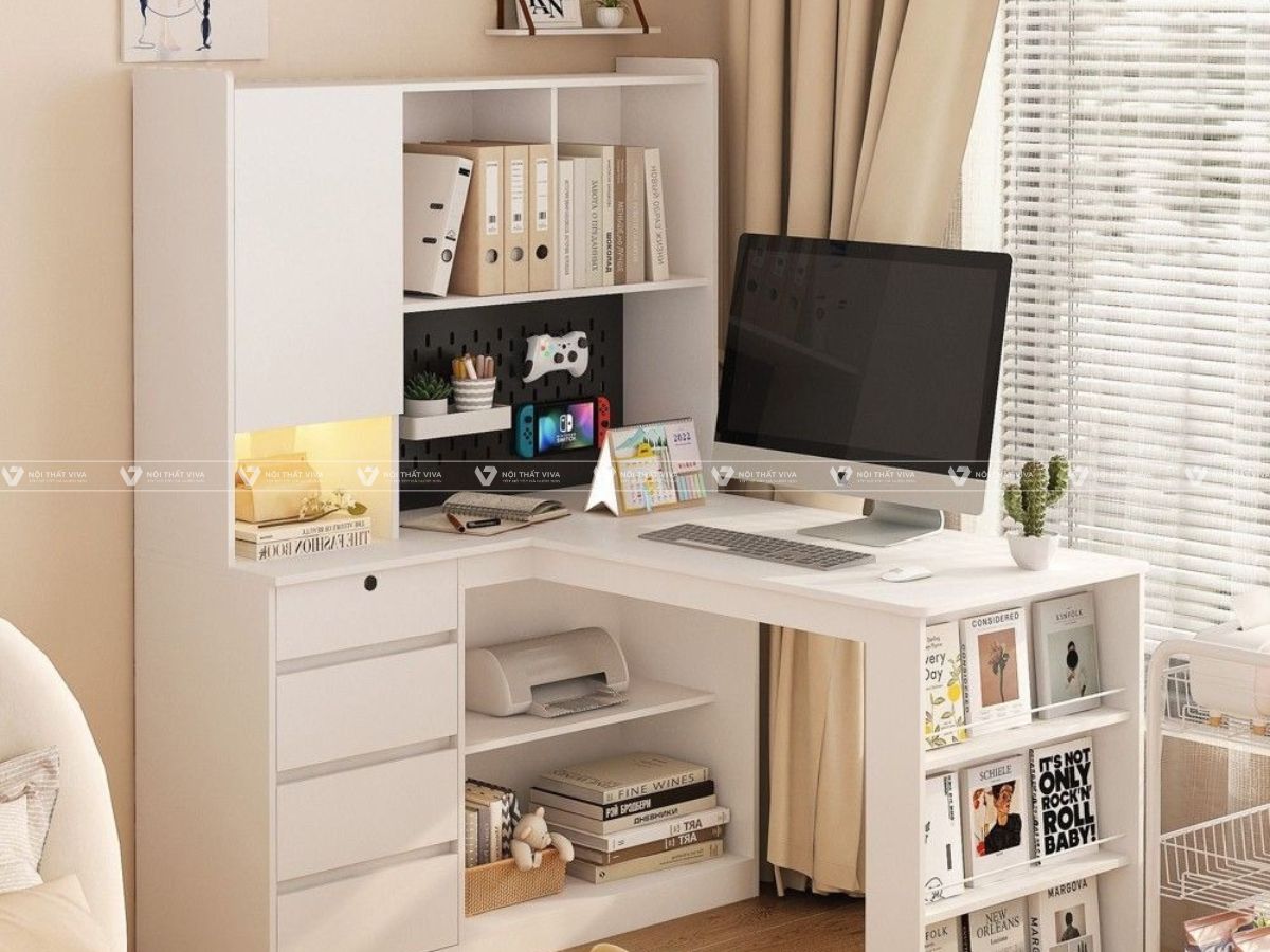 20+ Mẫu bàn học góc tường đẹp, đa năng giúp trẻ học tập hứng thú hơn