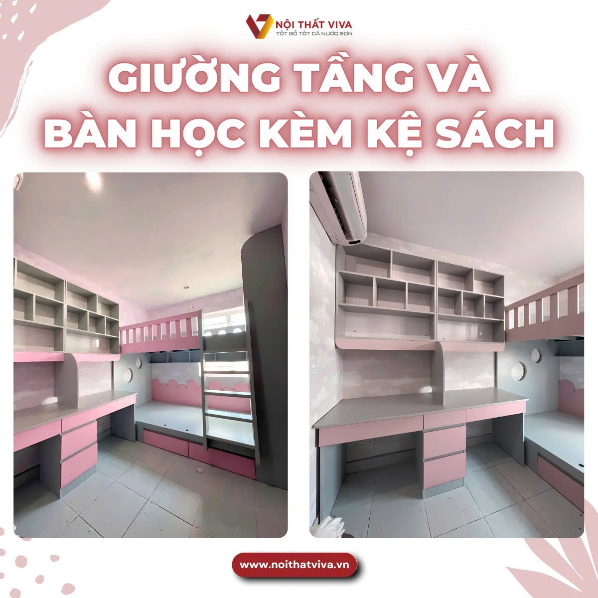 20+ Mẫu bàn học sinh có giá sách đẹp, giá rẻ, mẫu mới tại TP.HCM