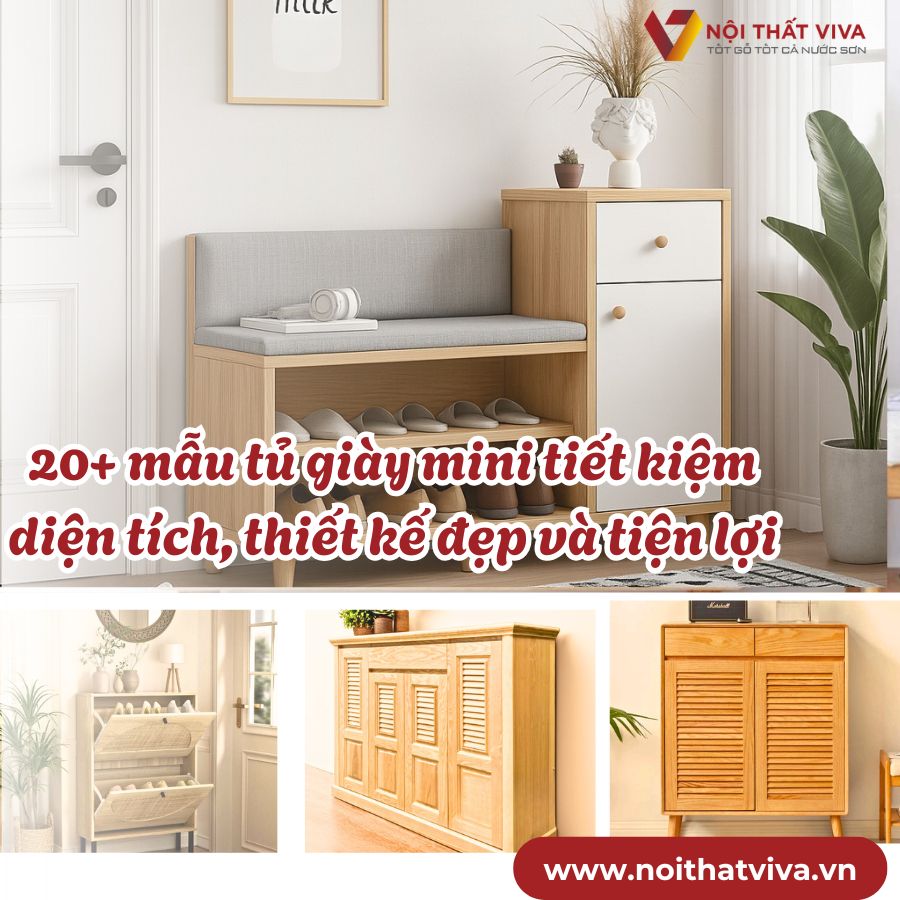 20+ mẫu tủ giày mini tiết kiệm diện tích, thiết kế đẹp và tiện lợi