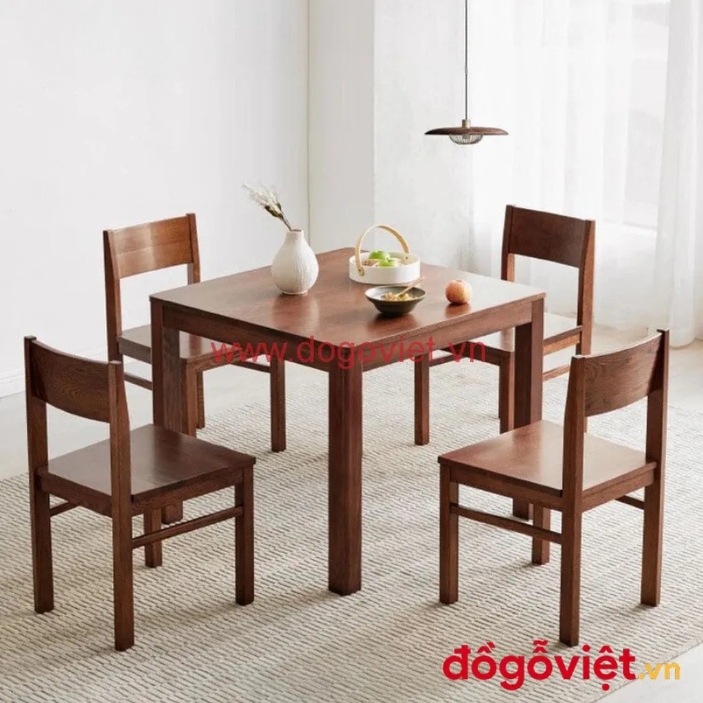 25+ Mẫu bàn ăn 4 ghế gỗ đẹp, giá tận xưởng, đáng mua nhất