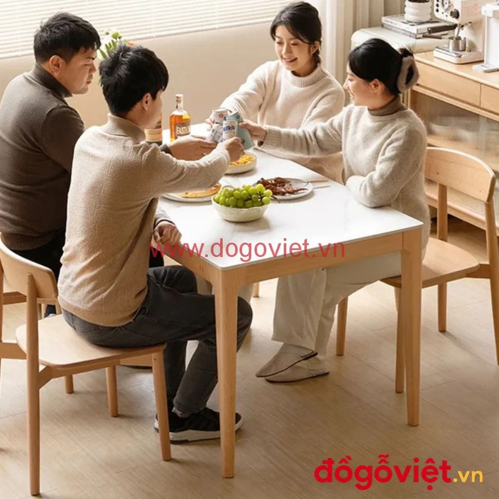 25+ Mẫu bàn ăn 4 ghế gỗ đẹp, giá tận xưởng, đáng mua nhất