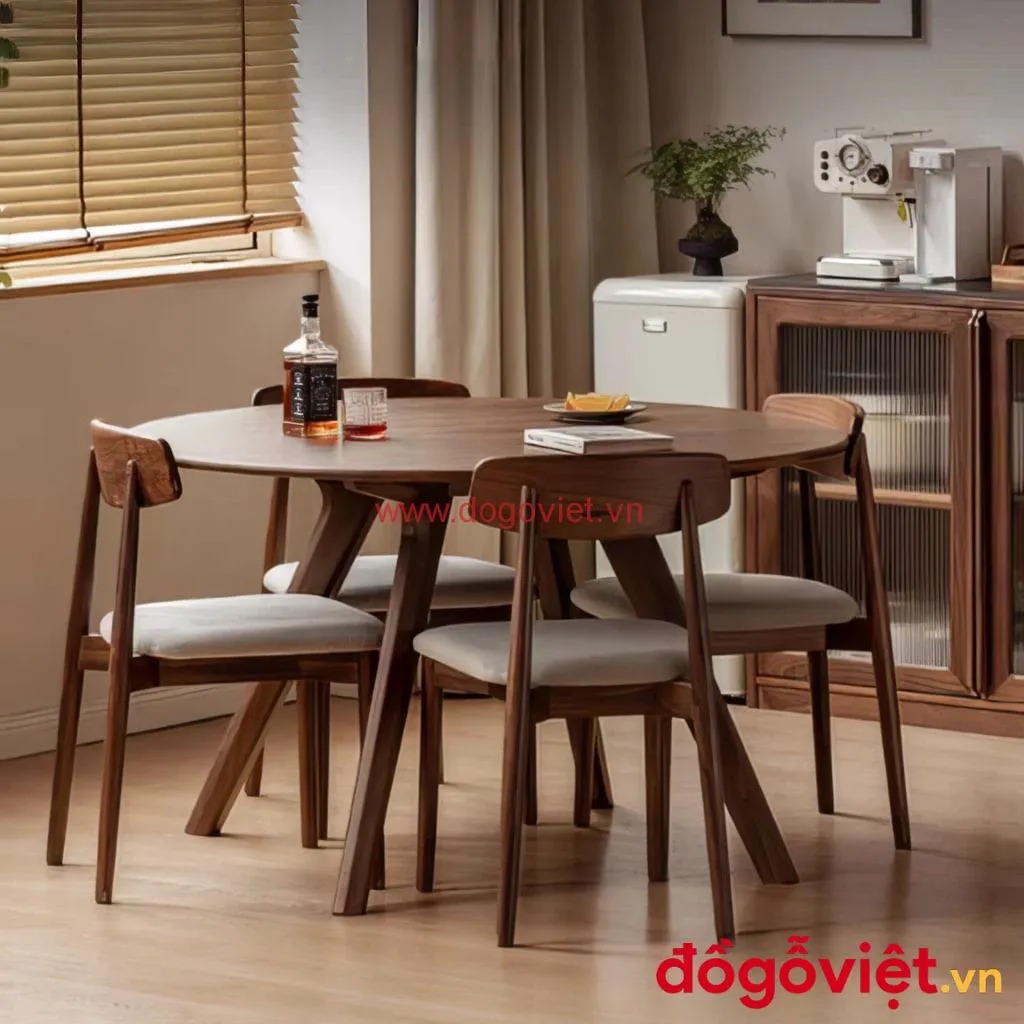 25+ Mẫu bàn ăn 4 ghế gỗ đẹp, giá tận xưởng, đáng mua nhất