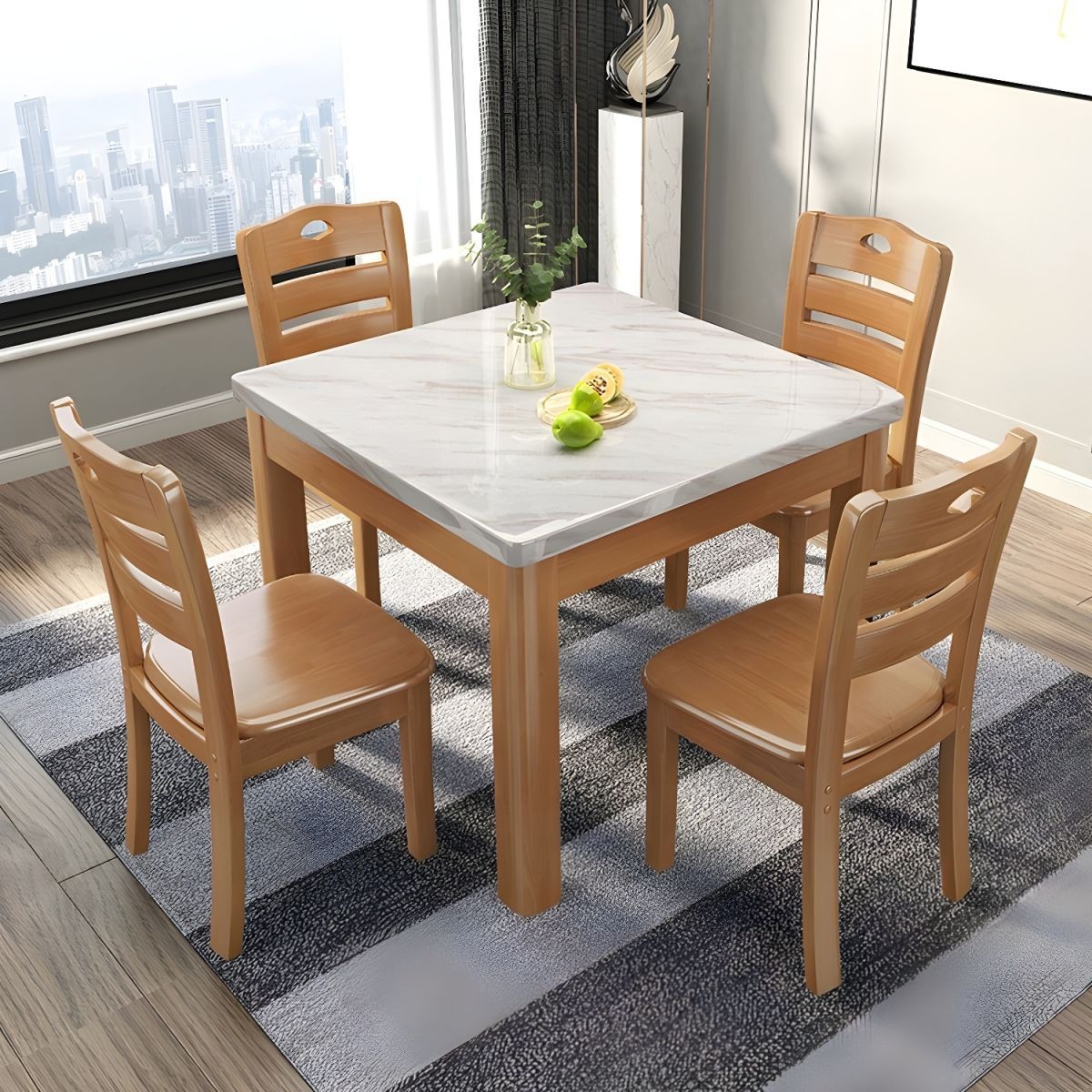 25+ Mẫu bàn ăn 4 ghế gỗ đẹp, giá tận xưởng, đáng mua nhất