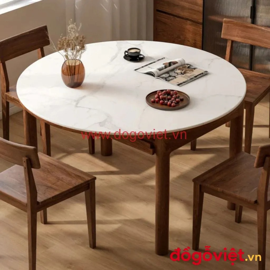 25+ Mẫu bàn ăn 4 ghế gỗ đẹp, giá tận xưởng, đáng mua nhất