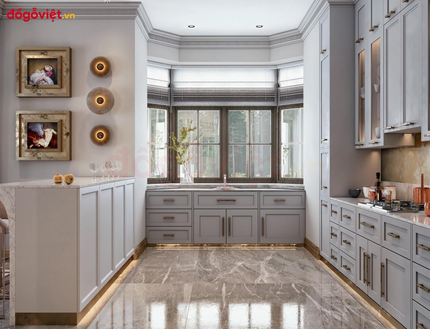 25+ mẫu tủ bếp t&acirc;n cổ điển gỗ c&ocirc;ng nghiệp được ưa chuộng nhất hiện nay  