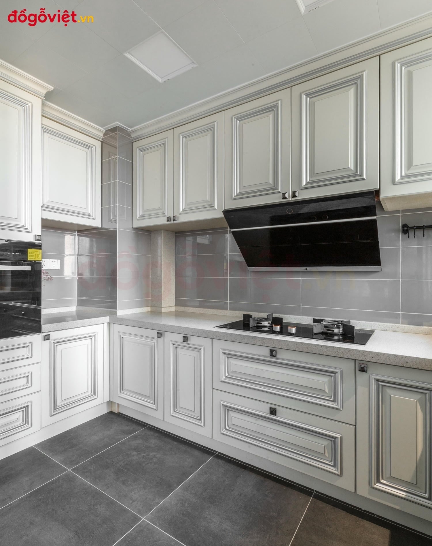 25+ mẫu tủ bếp t&acirc;n cổ điển gỗ c&ocirc;ng nghiệp được ưa chuộng nhất hiện nay  