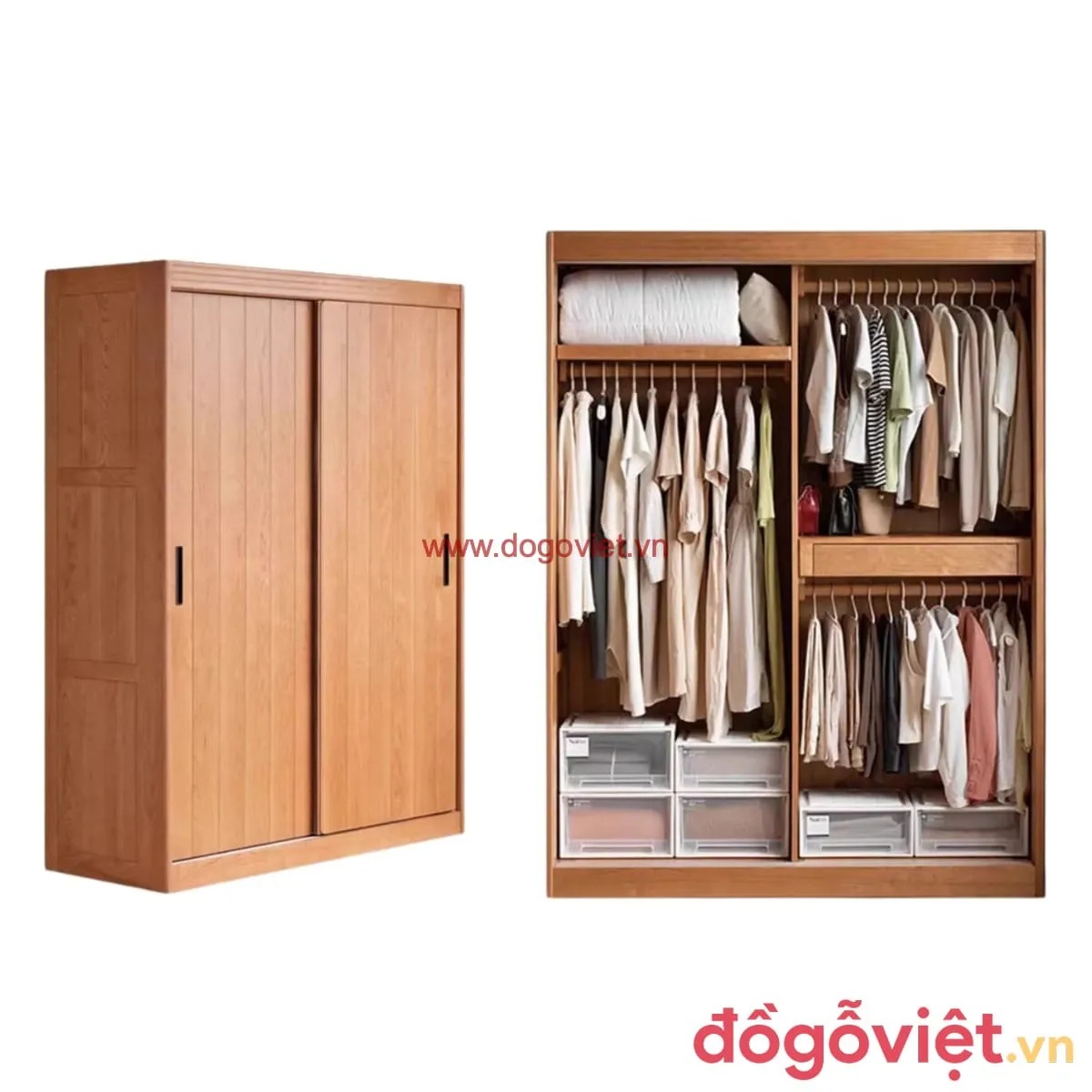 25+ mẫu tủ quần áo gỗ sồi hiện đại, sang trọng cho mọi phòng ngủ