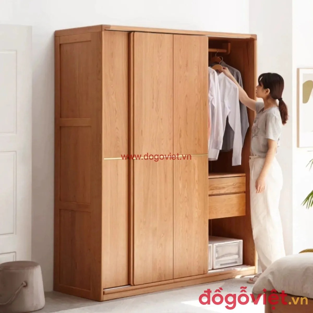 25+ mẫu tủ quần áo gỗ sồi hiện đại, sang trọng cho mọi phòng ngủ