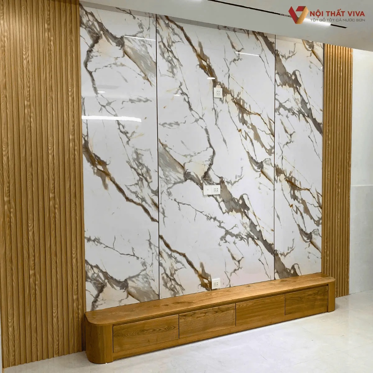 40+ Mẫu v&aacute;ch tivi ph&ograve;ng kh&aacute;ch hiện đại v&agrave; b&iacute; quyết chọn chuẩn gu