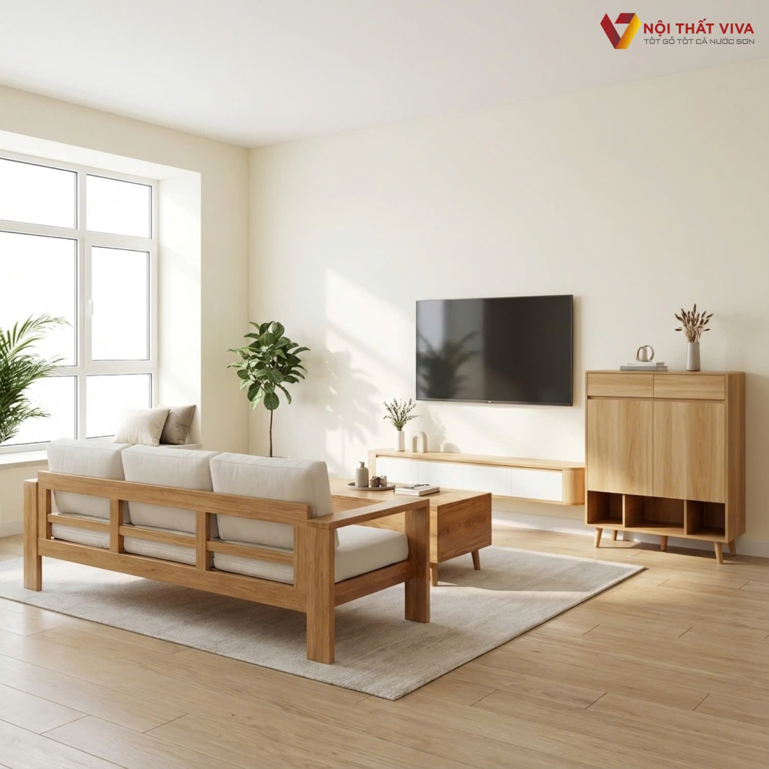 5+ c&aacute;ch trang tr&iacute; kệ tivi ng&agrave;y Tết chuẩn thẩm mỹ nội thất ph&ograve;ng kh&aacute;ch 