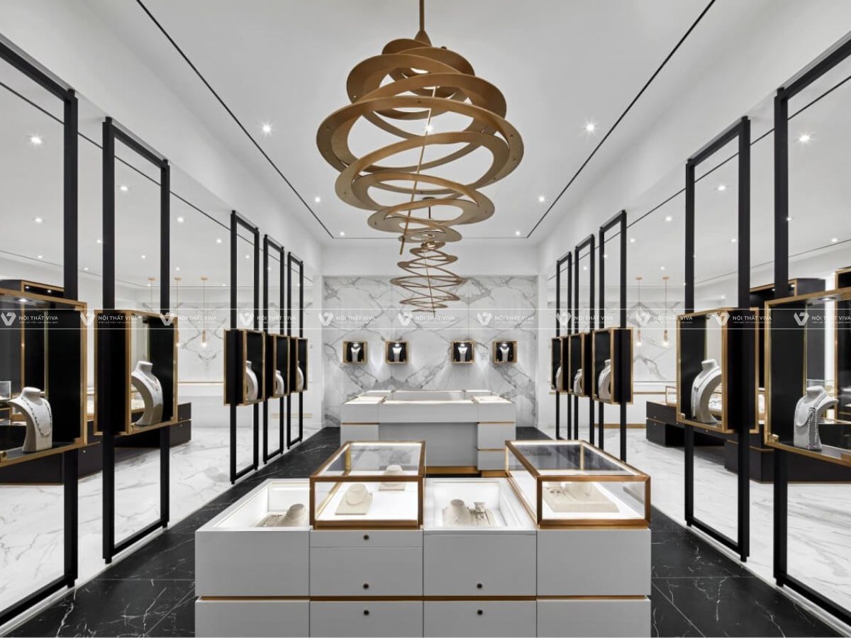 Báo giá tủ kính trưng bày trang sức mới nhất 2025 cho cửa hàng & showroom