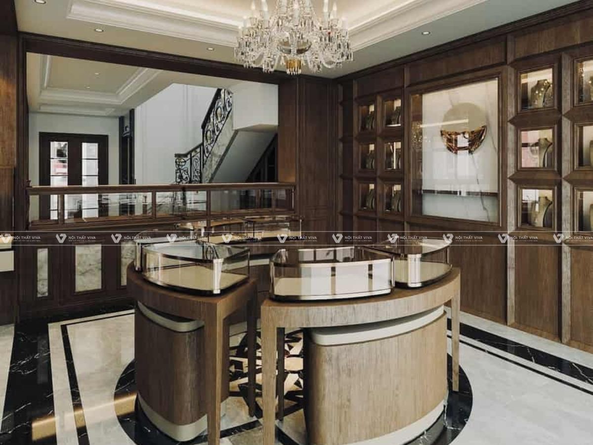 Báo giá tủ kính trưng bày trang sức mới nhất 2025 cho cửa hàng & showroom