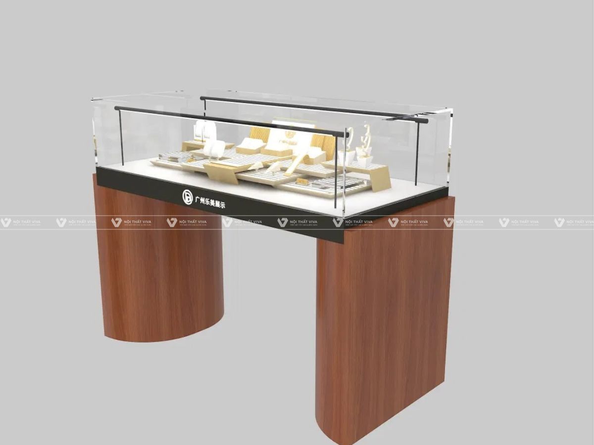 Báo giá tủ kính trưng bày trang sức mới nhất 2025 cho cửa hàng & showroom