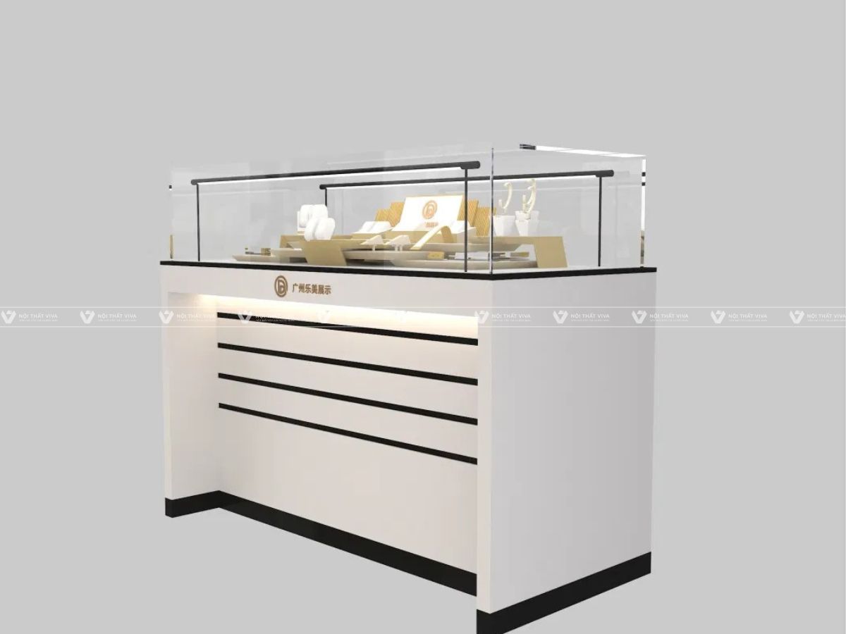 Báo giá tủ kính trưng bày trang sức mới nhất 2025 cho cửa hàng & showroom