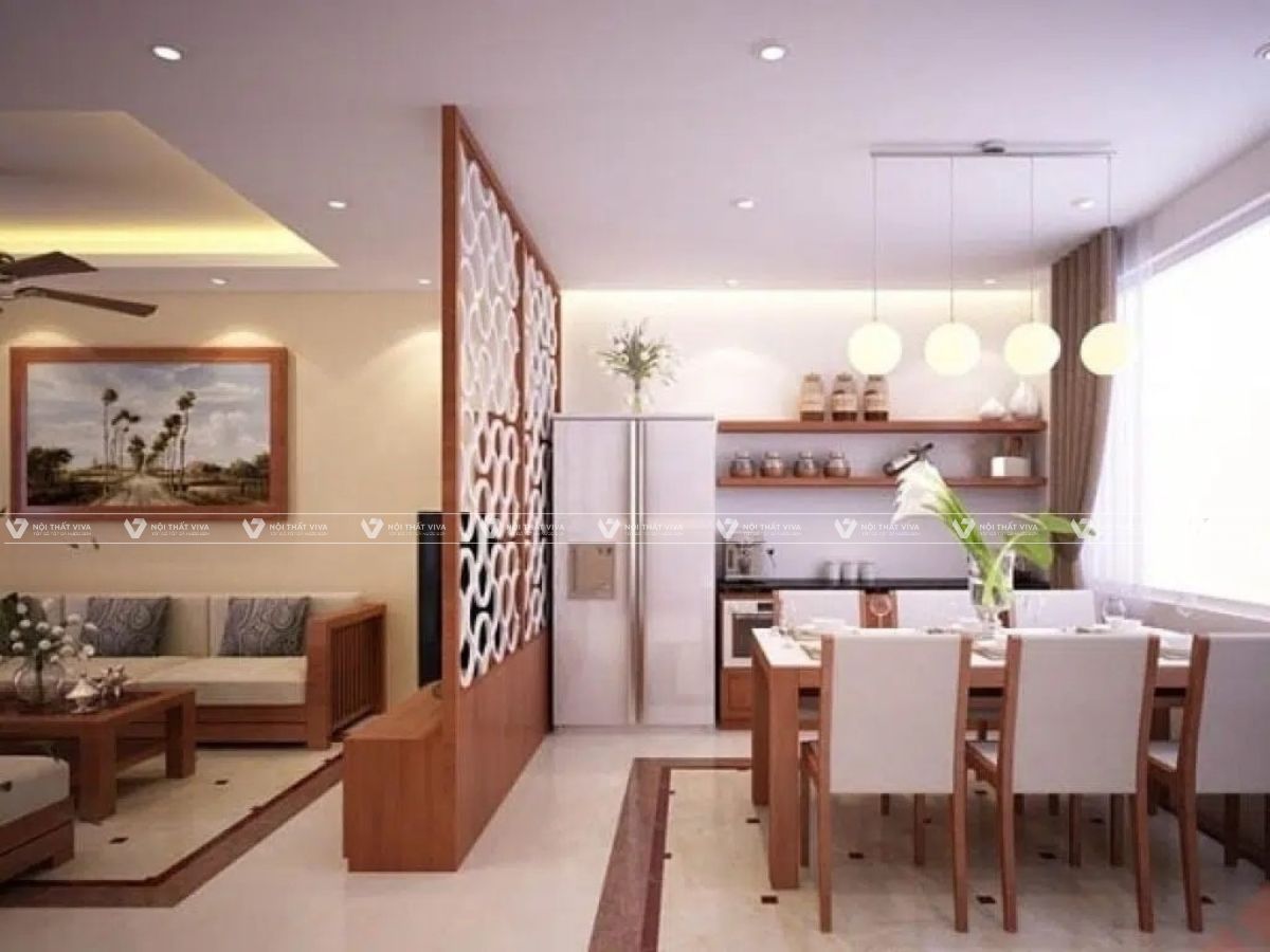 Báo giá vách ngăn phòng khách và bếp đẹp, tối ưu không gian sống