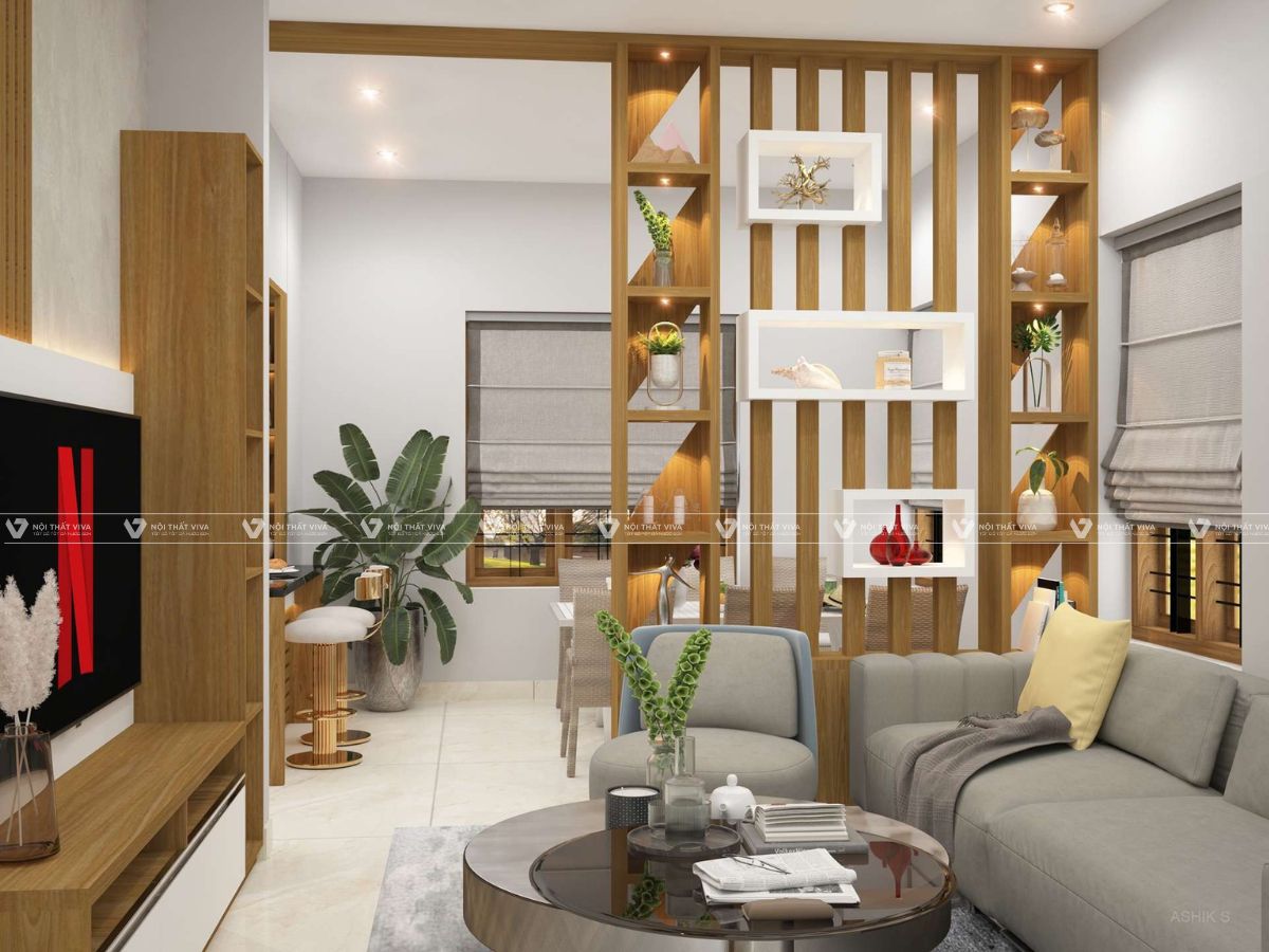 Báo giá vách ngăn phòng khách và bếp đẹp, tối ưu không gian sống