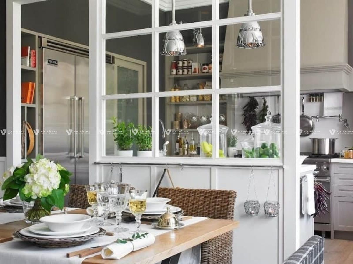 Báo giá vách ngăn phòng khách và bếp đẹp, tối ưu không gian sống