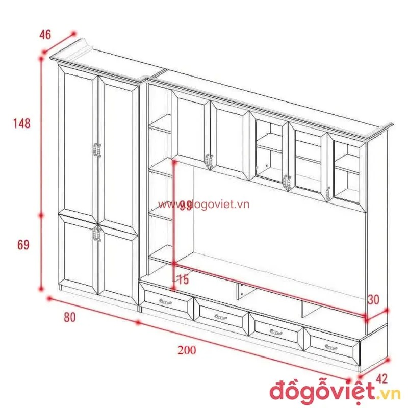 Bí quyết thiết kế kệ tivi kết hợp giá sách vừa đẹp vừa tiết kiệm diện tích