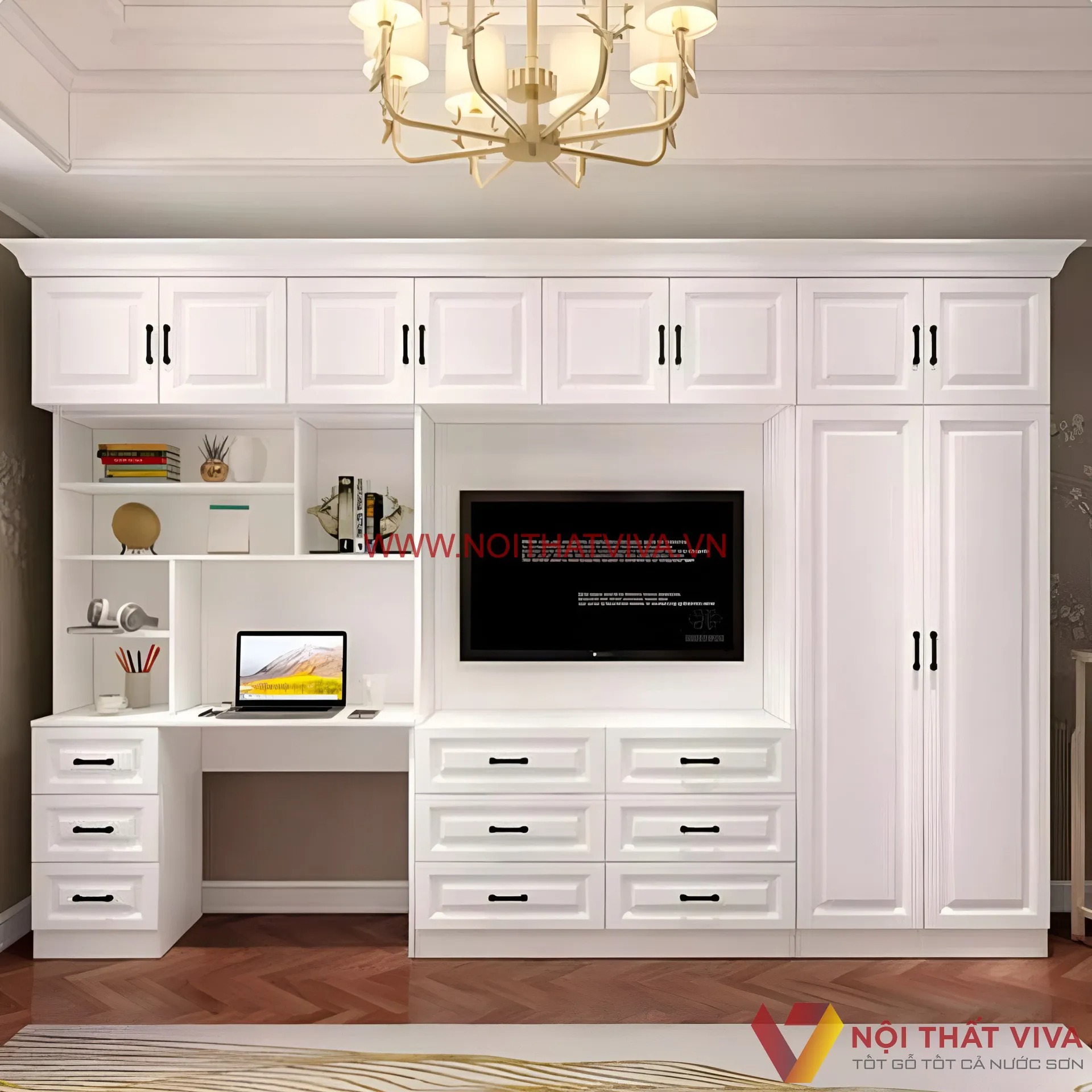Bí quyết thiết kế kệ tivi kết hợp giá sách vừa đẹp vừa tiết kiệm diện tích