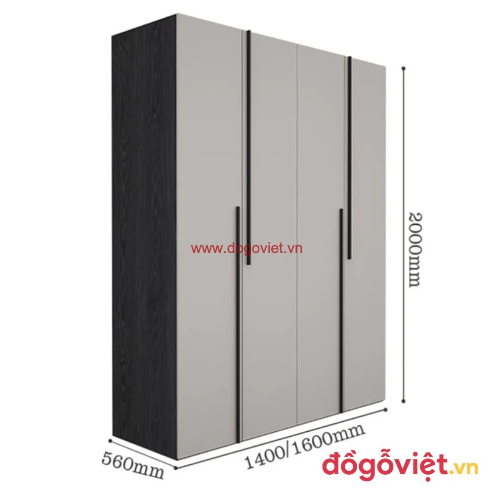 Có nên mua tủ quần áo 4 cánh gỗ công nghiệp? Đánh giá chi tiết & mẫu mới 