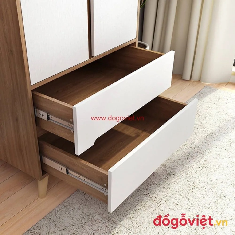 Có nên mua tủ quần áo 4 cánh gỗ công nghiệp? Đánh giá chi tiết & mẫu mới 