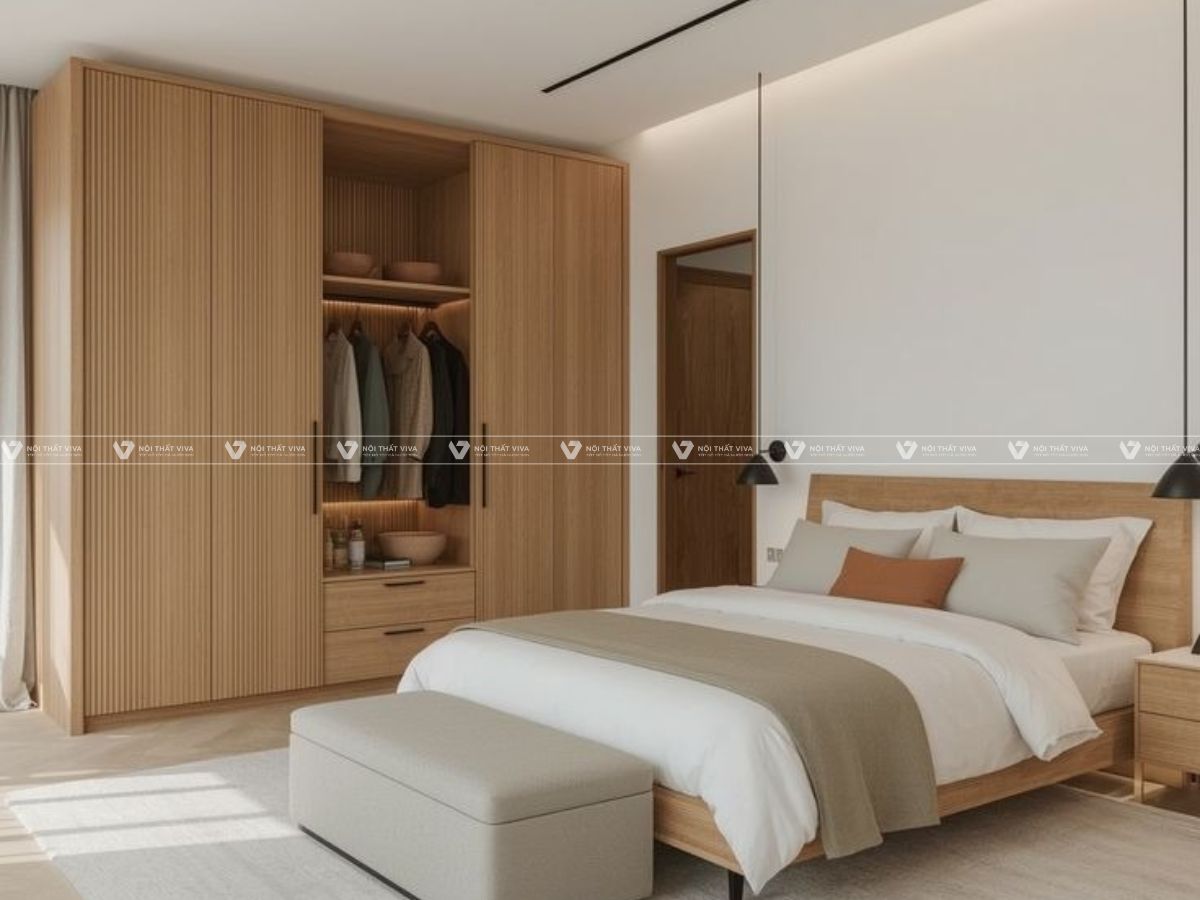 Có nên mua tủ quần áo gỗ cao su? Ưu điểm & kinh nghiệm chọn mua