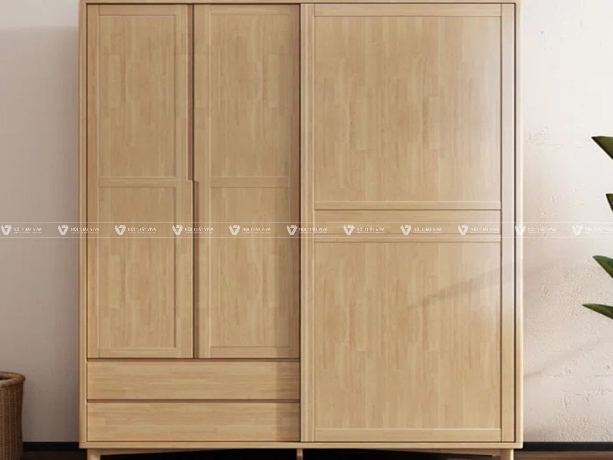Có nên mua tủ quần áo gỗ cao su? Ưu điểm & kinh nghiệm chọn mua