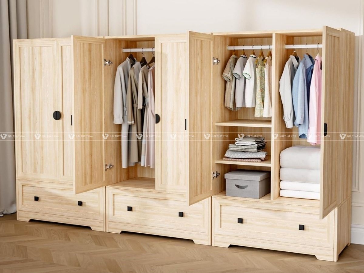 Có nên mua tủ quần áo gỗ cao su? Ưu điểm & kinh nghiệm chọn mua