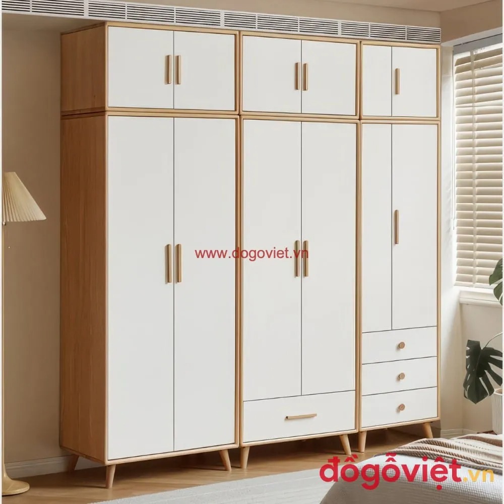 Giá tủ quần áo gỗ tự nhiên bao nhiêu? Báo giá theo mẫu & kích thước