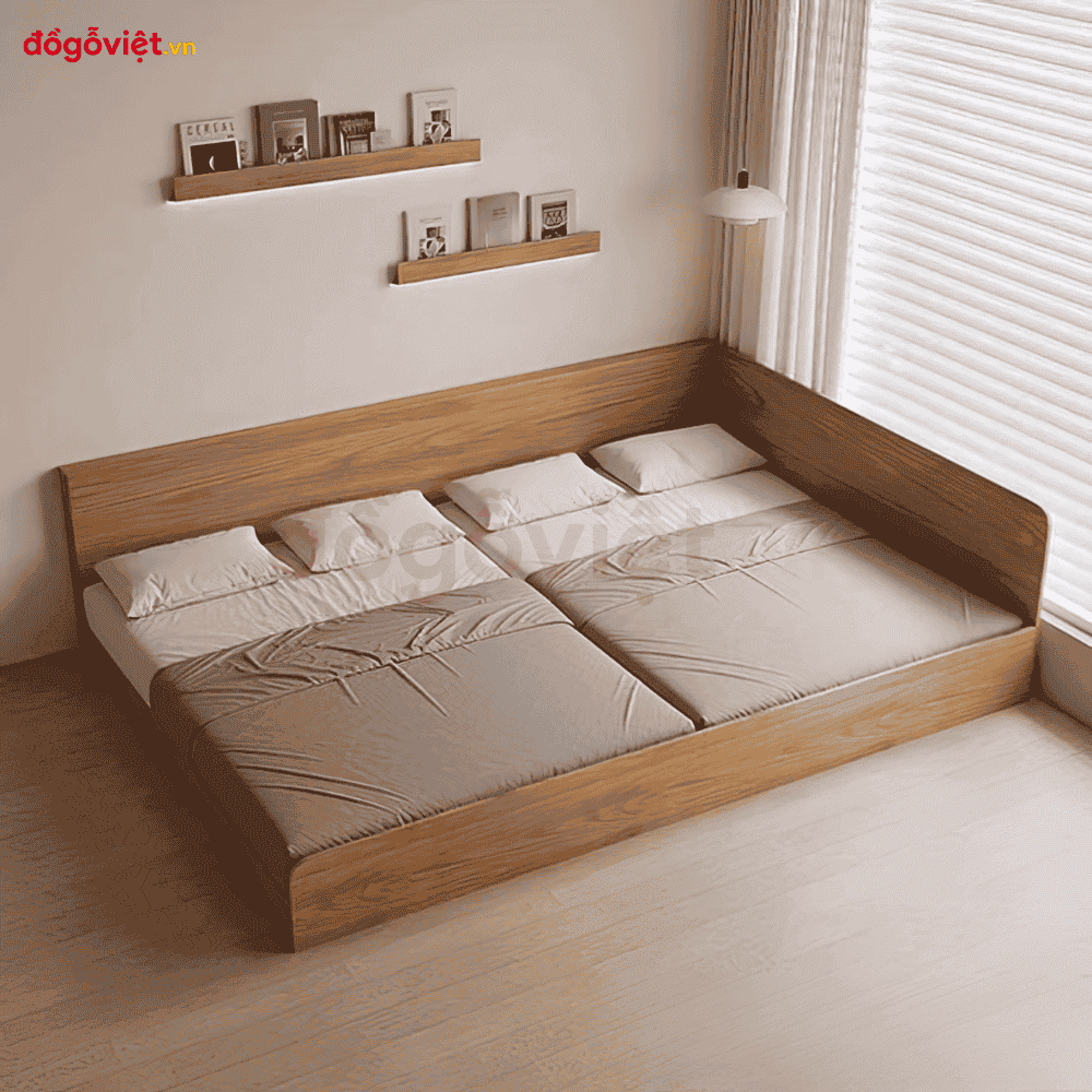 Giường Ngủ Đơn Giản Chất Lượng Thiết Kế Riêng Biệt Cho 2 Người 