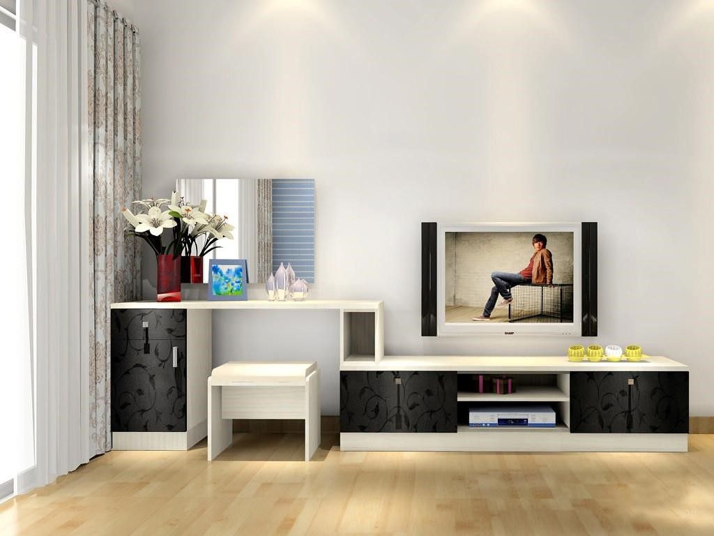 Kệ tivi kết hợp bàn trang điểm: Giải pháp 2 trong 1 được ưa chuộng 